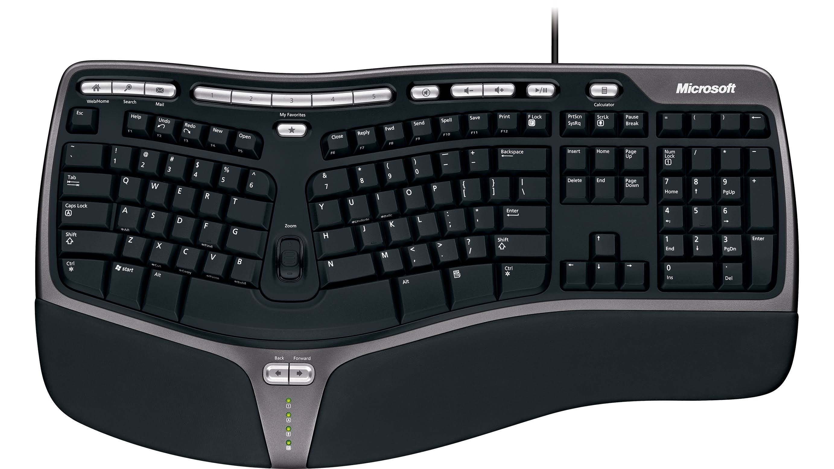 Microsoft Natural Ergonomic 4000 USB Keyboard - Spillproof