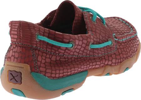 Twisted x Women's WDM0035 Driving Moc, Red/Turquoise Leather