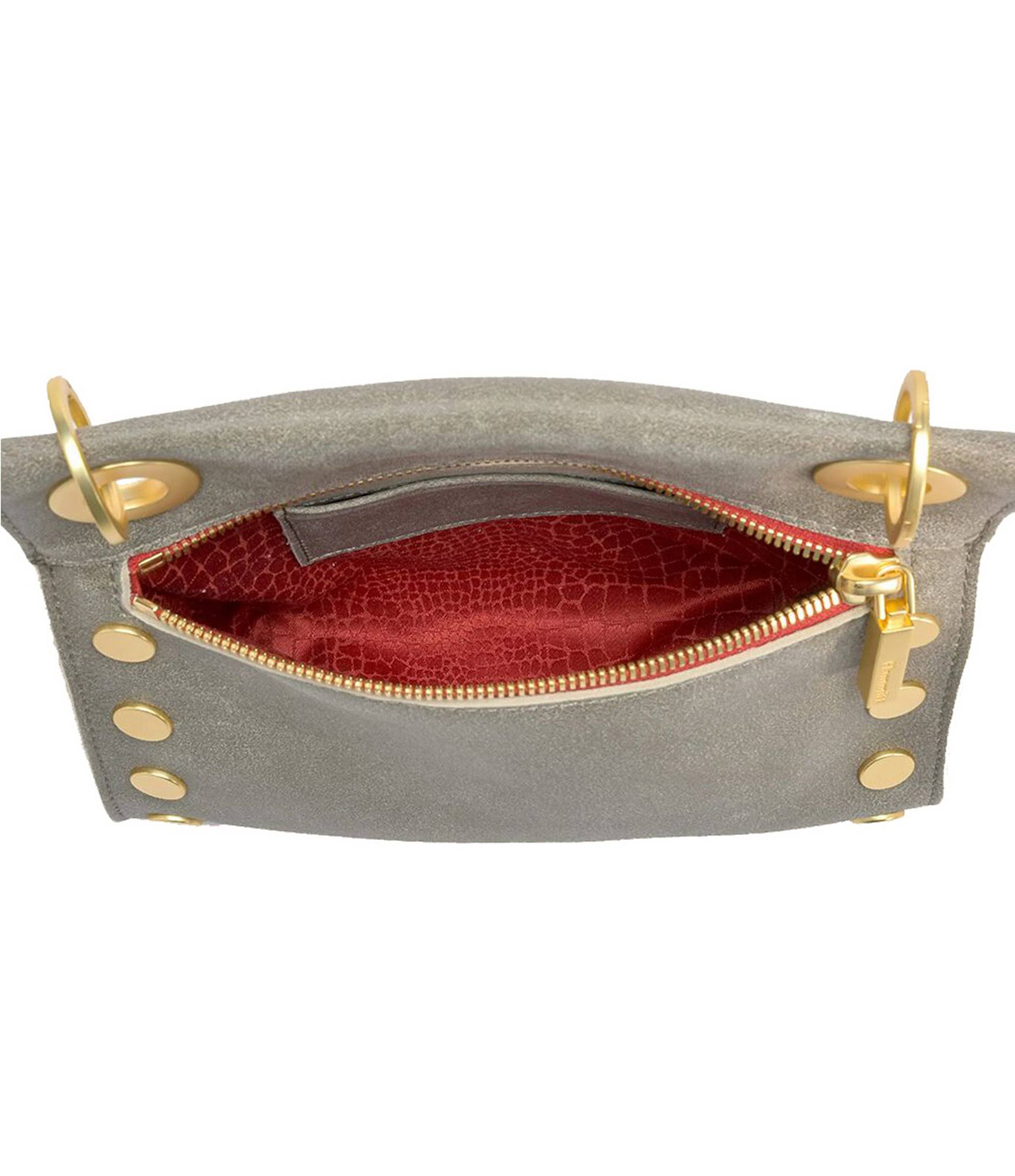 Hammitt Tony Grommet Studded Leather Crossbody Bag - Grey Natural