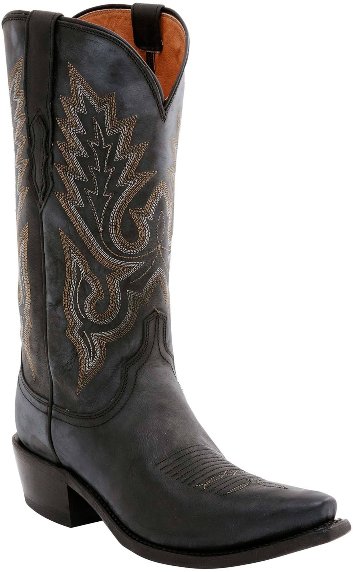 Lucchese Western Boots Men Madras Goat Snip Toe M1007.S54 Black