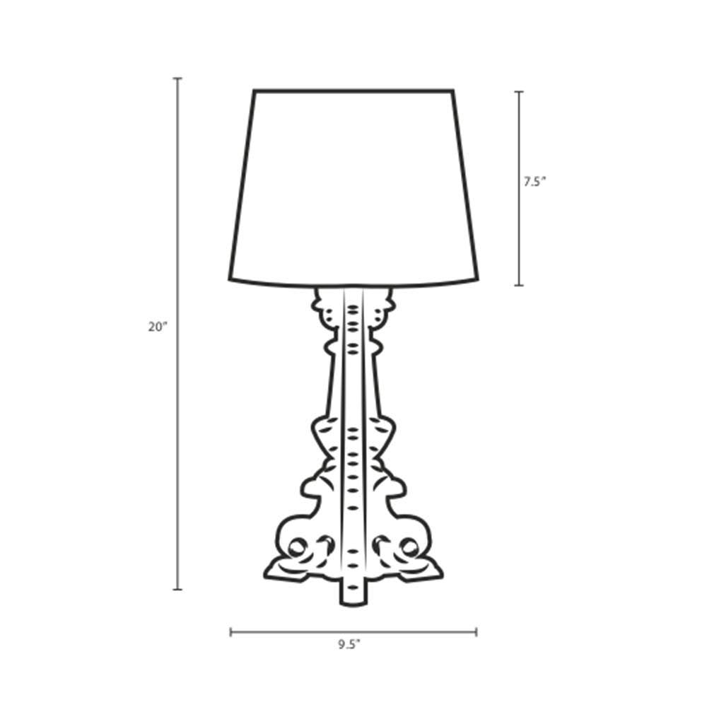 Modway French Petite Acrylic Acrylic Table Lamp - Clear