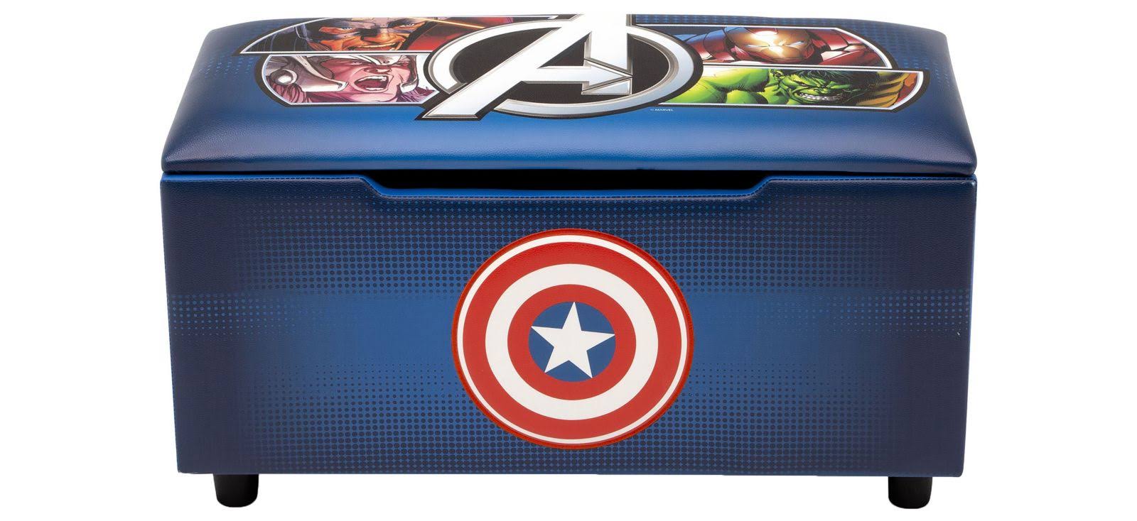 Marvel Avengers Upholstered Storage Bench for Kids - Delta Children TB83434AV-1160