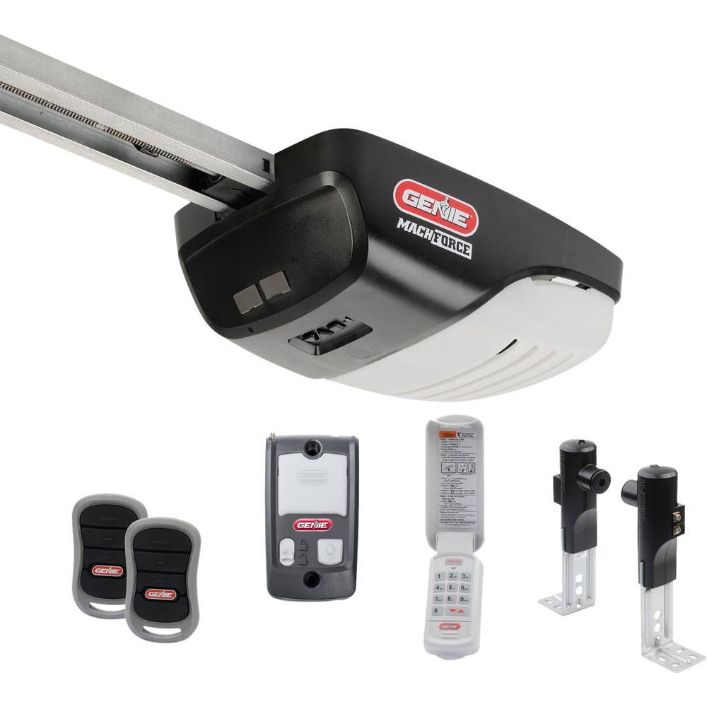 Genie MACHForce Plus XL 2 HP Premium Screw Drive Garage Door Opener for 8 ft. High Doors Plus Wireless Keypad 37282RX