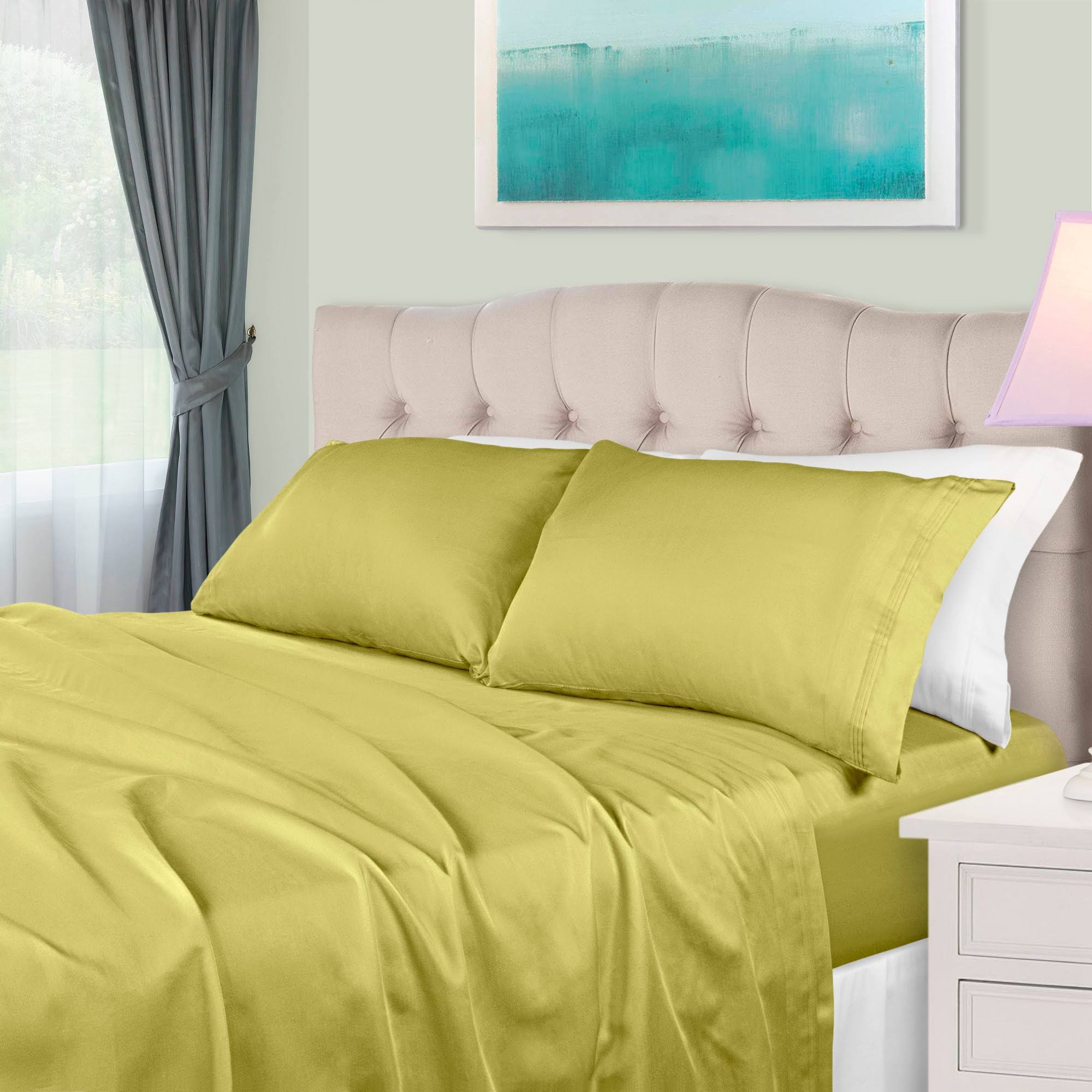 Blue Nile Mills 650-Thread Count Egyptian Cotton Solid Deep Pocket Ultra-Soft Sheet Set