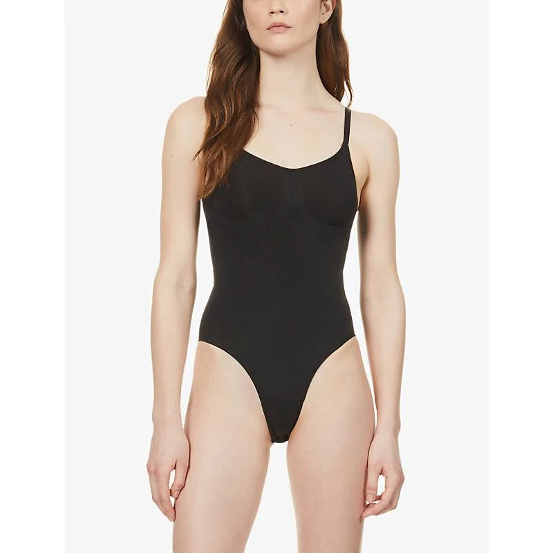 SKIMS Sculpting Bodysuit W. Snaps Shapewear - Black