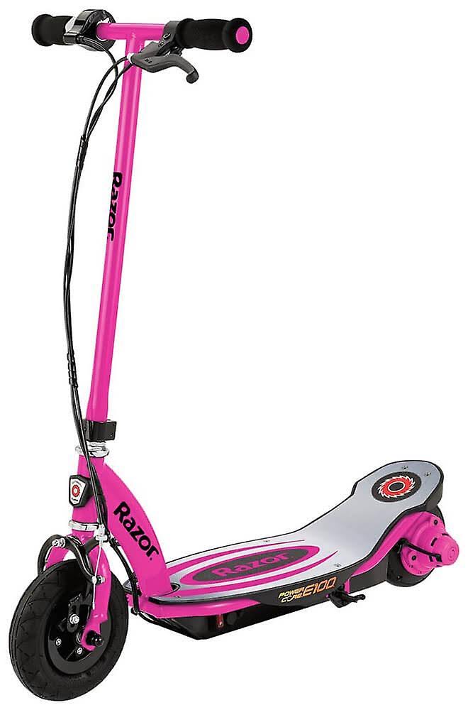 Razor Pink Power Core E100 24 Volt Scooter Speeds Up to 11 MPH, The High Torque Motor for Ages 8 Years+