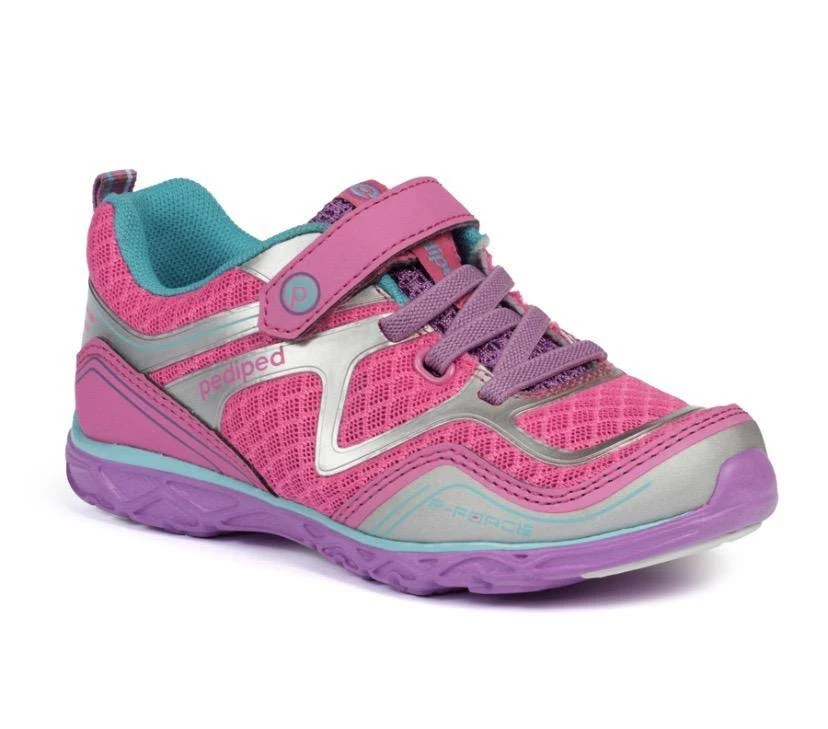 Pediped Flex Force Pink/Silver Kids Shoe