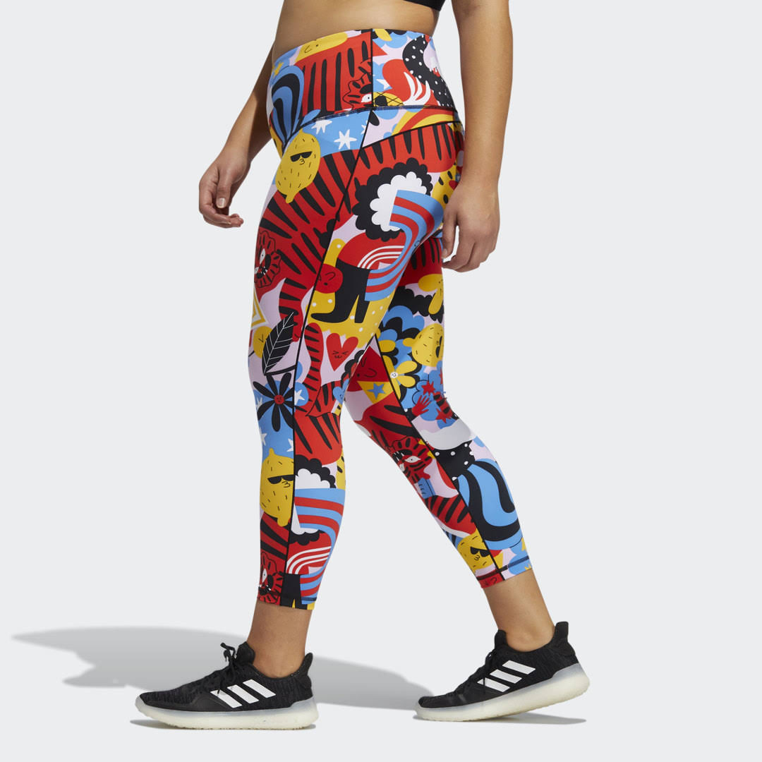 Adidas Women's Believe This 2.0 Egle 7/8 Plus Size Tights, 4X, Multi