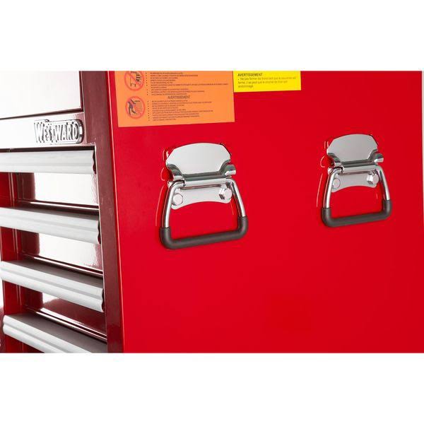 Westward 32H878 26x22 Top Chest, 9 Drawers, Red