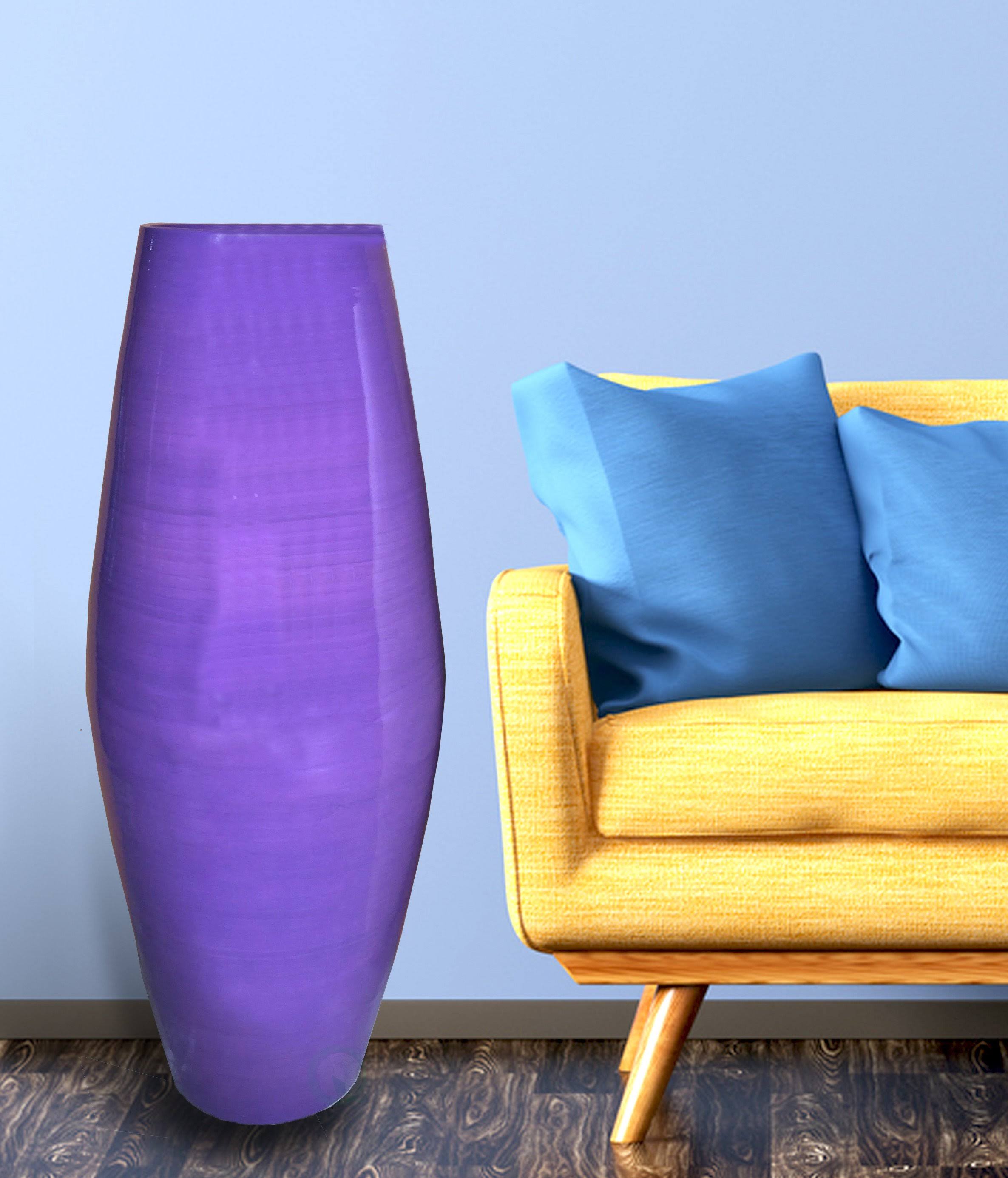 27.5 in. Tall Bamboo Floor Vase - Red