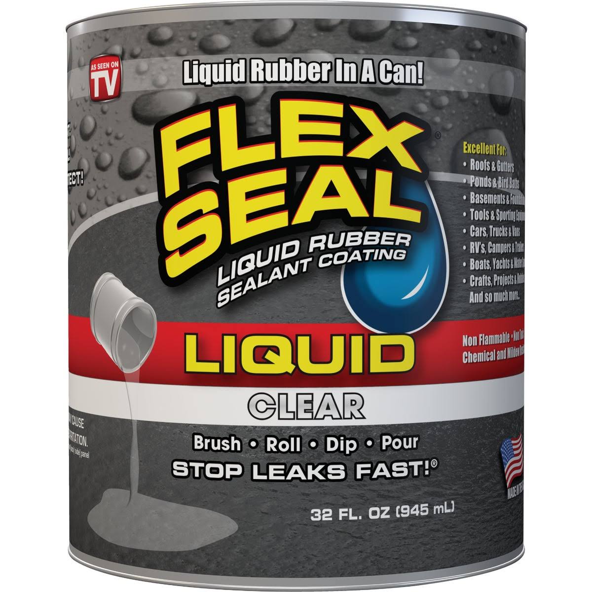 Flex Seal Clear Liquid Rubber Sealant Coating 1 gal.
