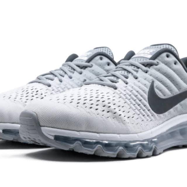 Nike Air Max 2017 - Mens Running Shoes White/Dark Grey/Wolf Grey
