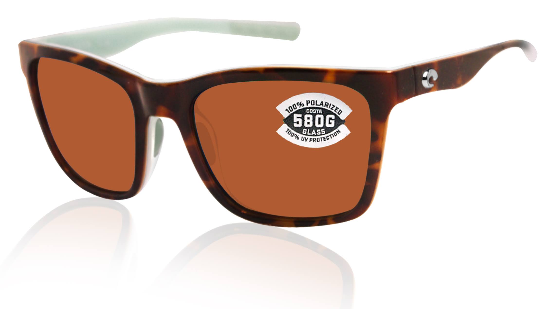 Costa Panga Shiny Tortoise/White/Seafoam Crystal Frame Copper 580G