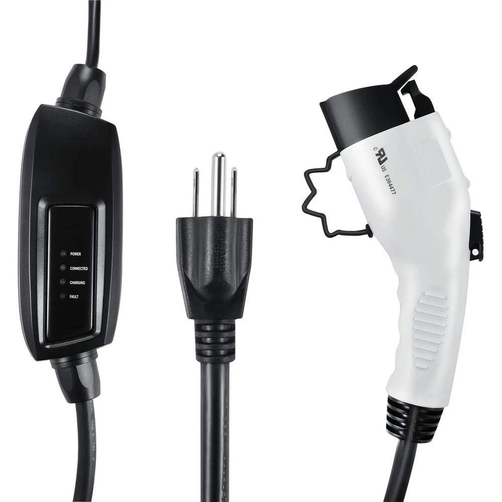 Lectron 110-Volt 16 Amp Level 1 EV Charger with 21 ft. Extension Cord J1772 Cable and NEMA 5-15 Plug Electric Vehicle Charger
