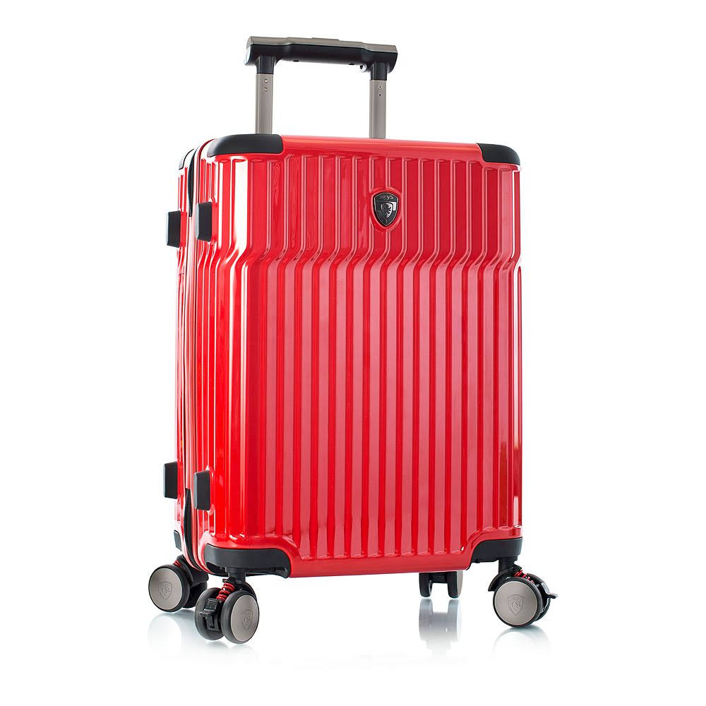 Heys Tekno 21-Inch Carry-On Hardside Spinner Luggage, Red, 21 Carryon