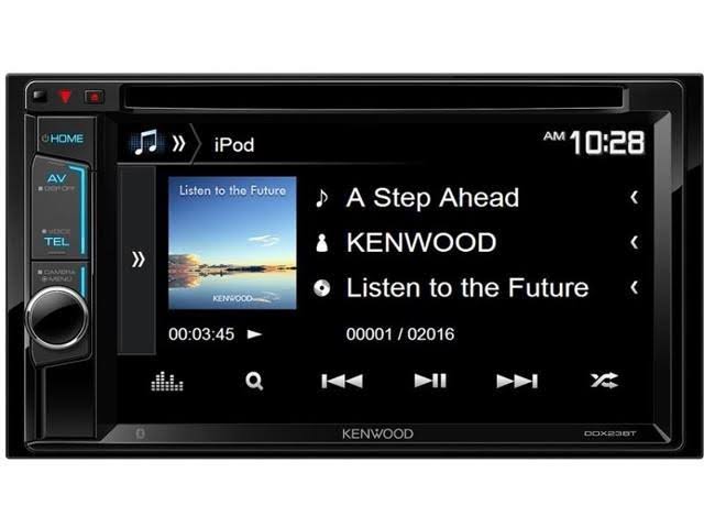 Kenwood Bluetooth USB AUX Double DIN Receiver,License Plate Black Back Up Camera DDX25BT- EABC256B