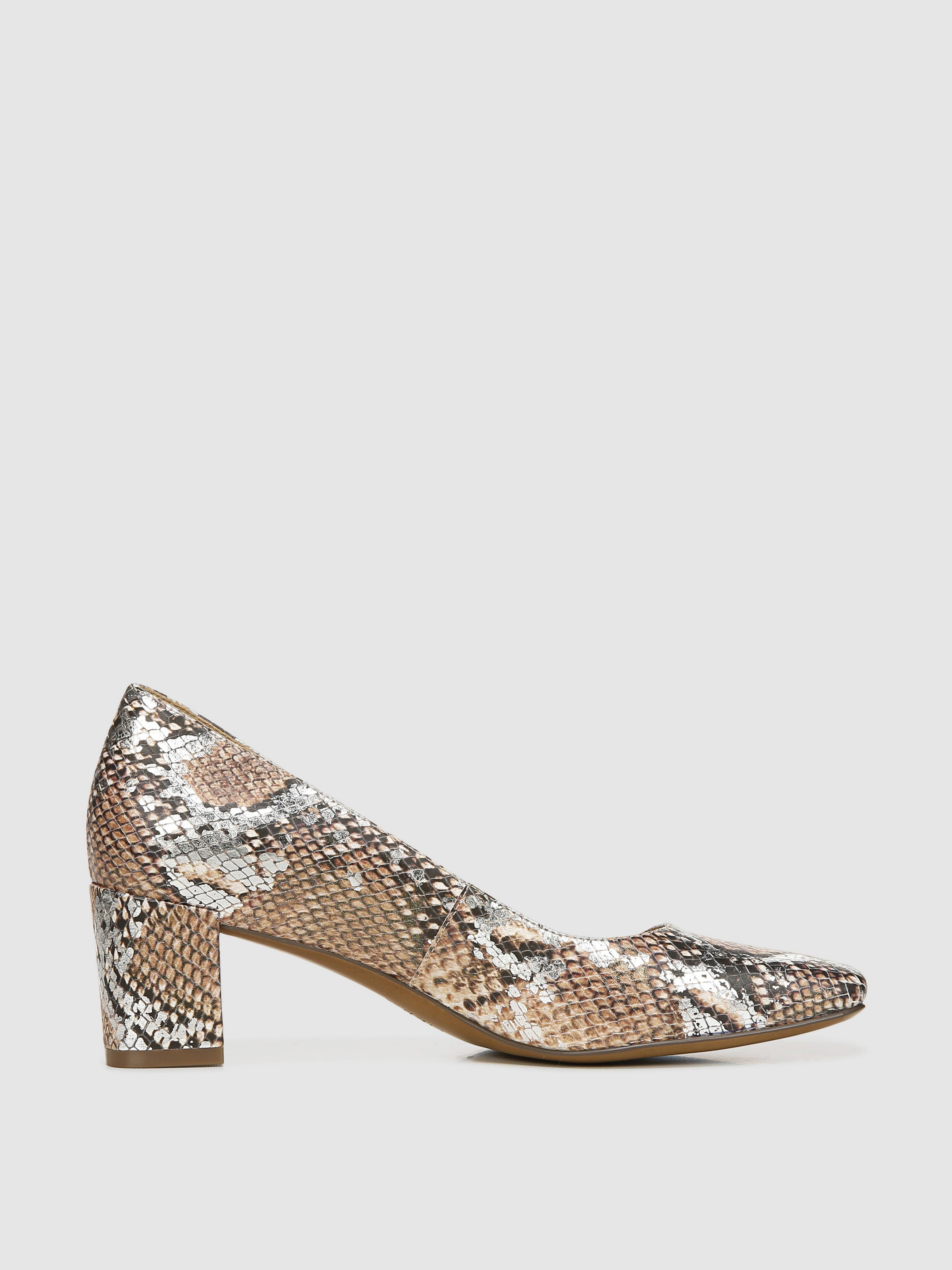 Naturalizer Karina Pumps - Tan Metallic Snake Leather