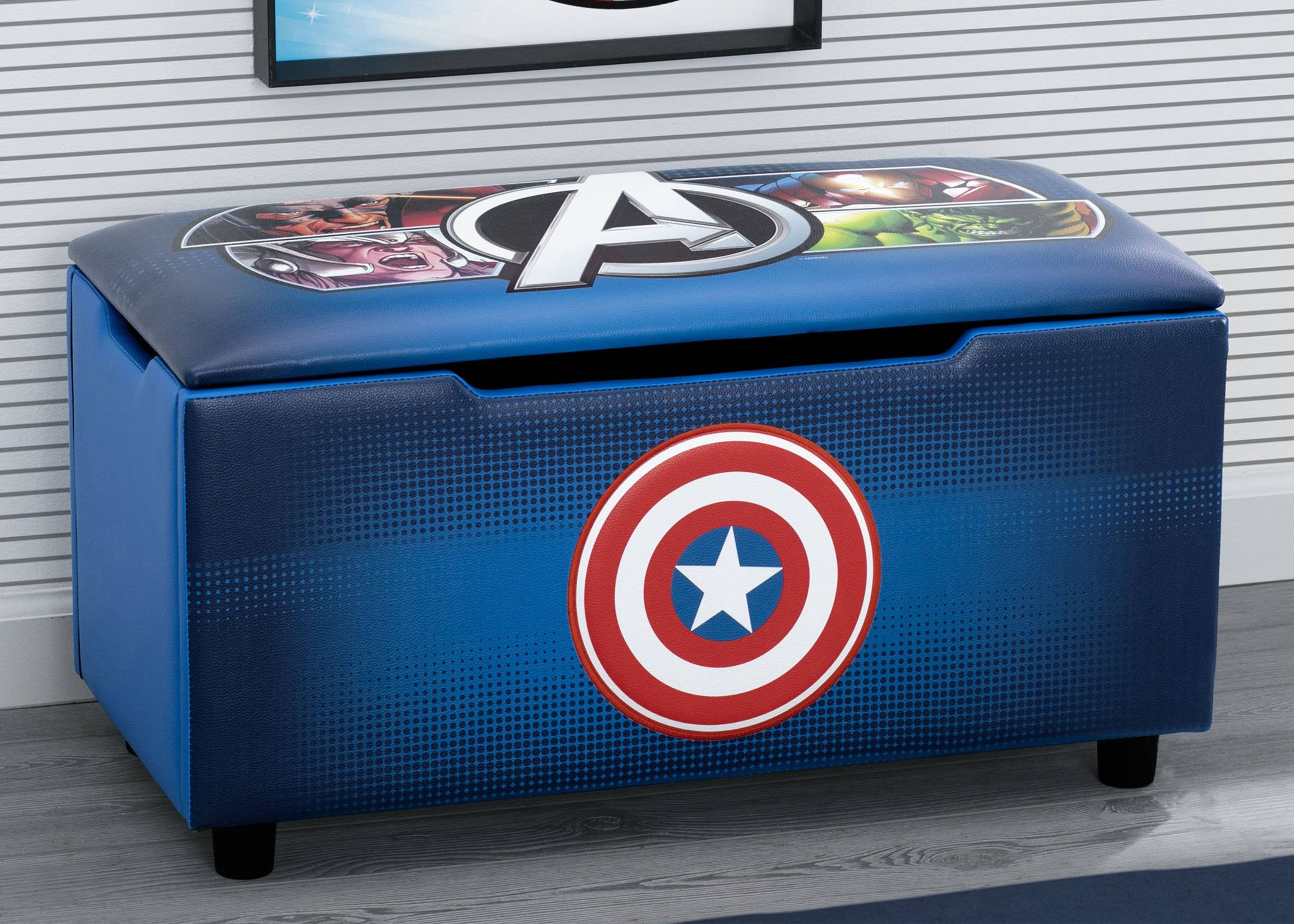 Marvel Avengers Upholstered Storage Bench for Kids - Delta Children TB83434AV-1160