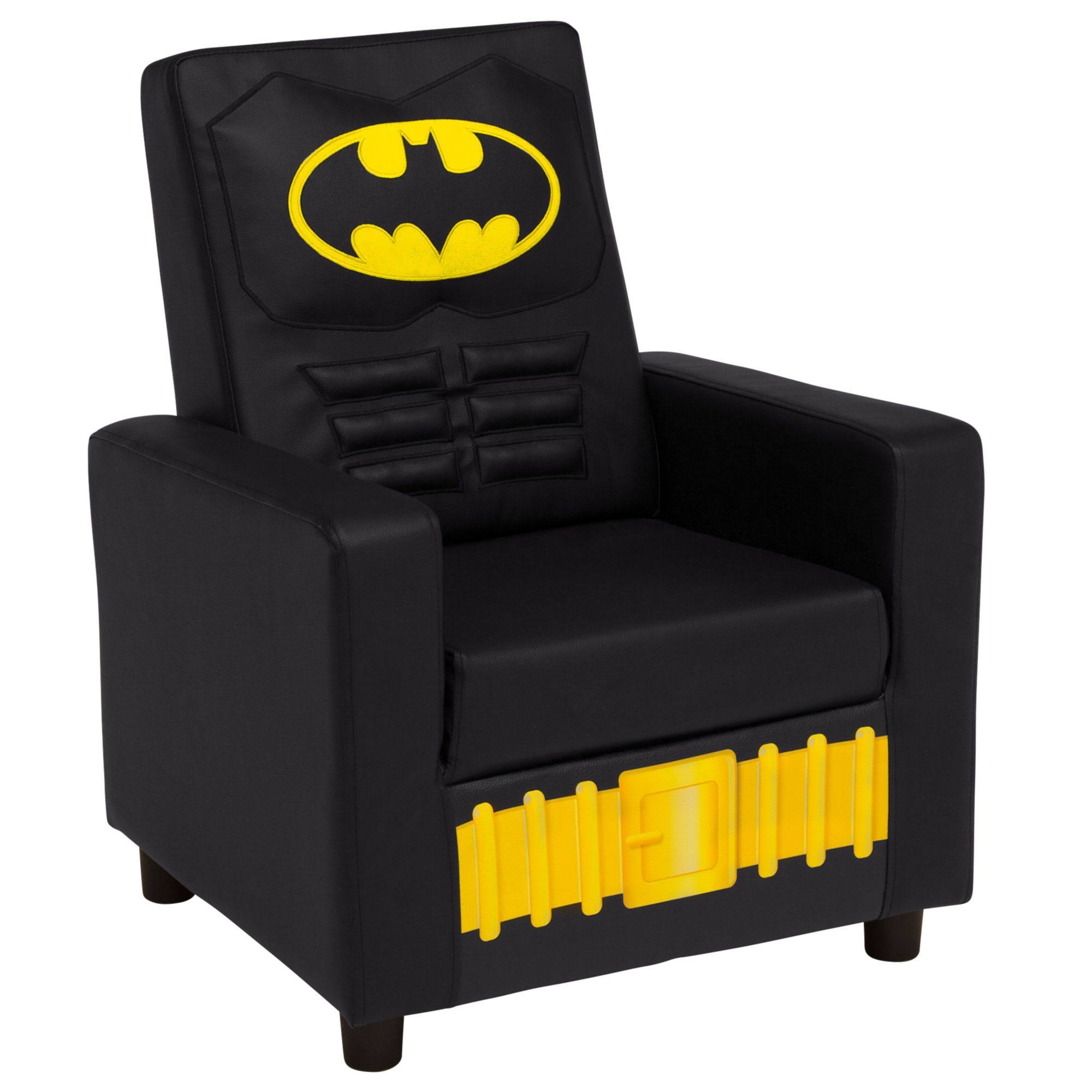 DC Comics Batman Youth High Back Upholstered Chair, Black
