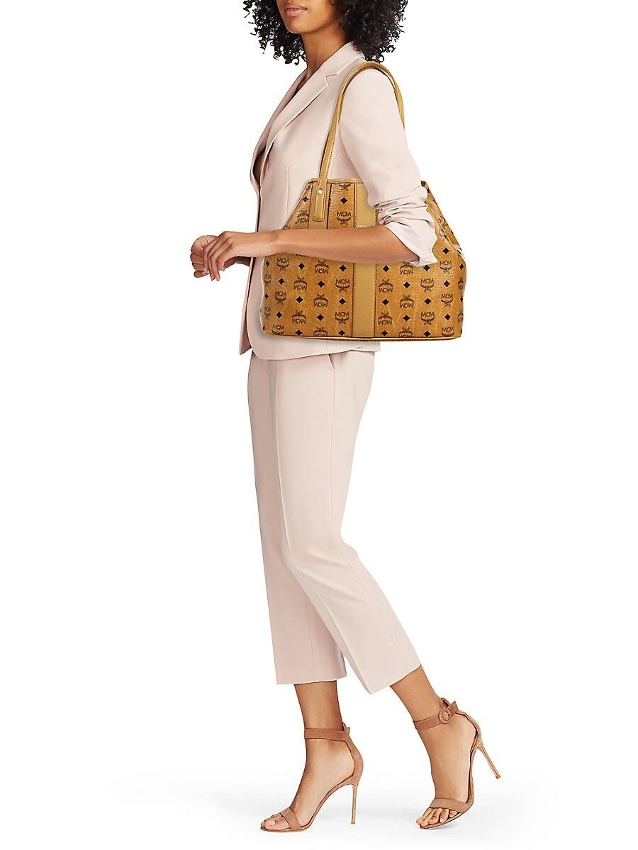 MCM Liz Reversible Medium Shopper Tote - Candy Red