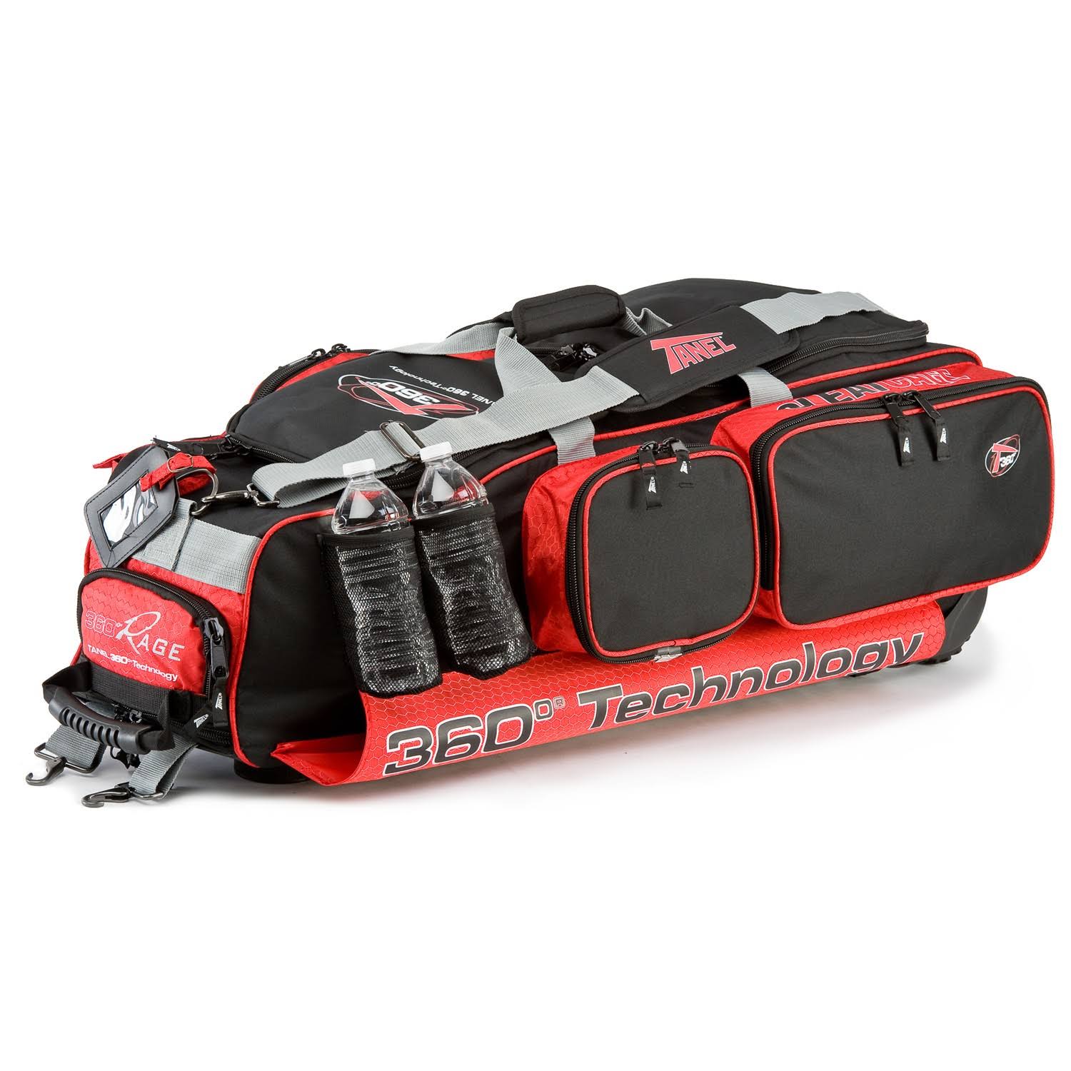 Tanel 360 R.A.G.E. Baseball/Softball Wheel Bag - Black/Red