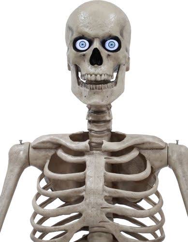 Seasonal Visions International - 8ft Towering Skeleton with Posable Arms Moving Jaw