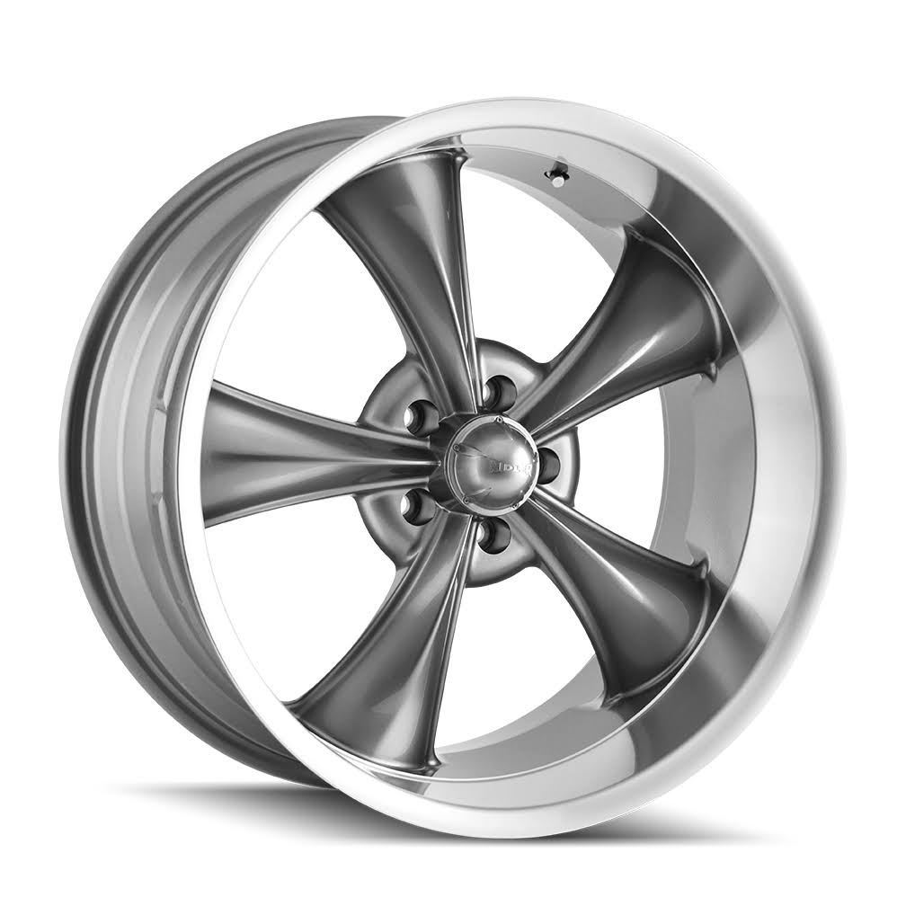 Ridler 695 Grey/Machined Lip 20x10 5-120.65 0mm 83.82Mm