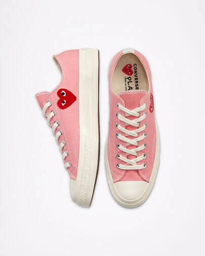 Converse x Play Comme des Gar?ons Chuck 70 (Pink Size 8) Unisex Canvas Shoes