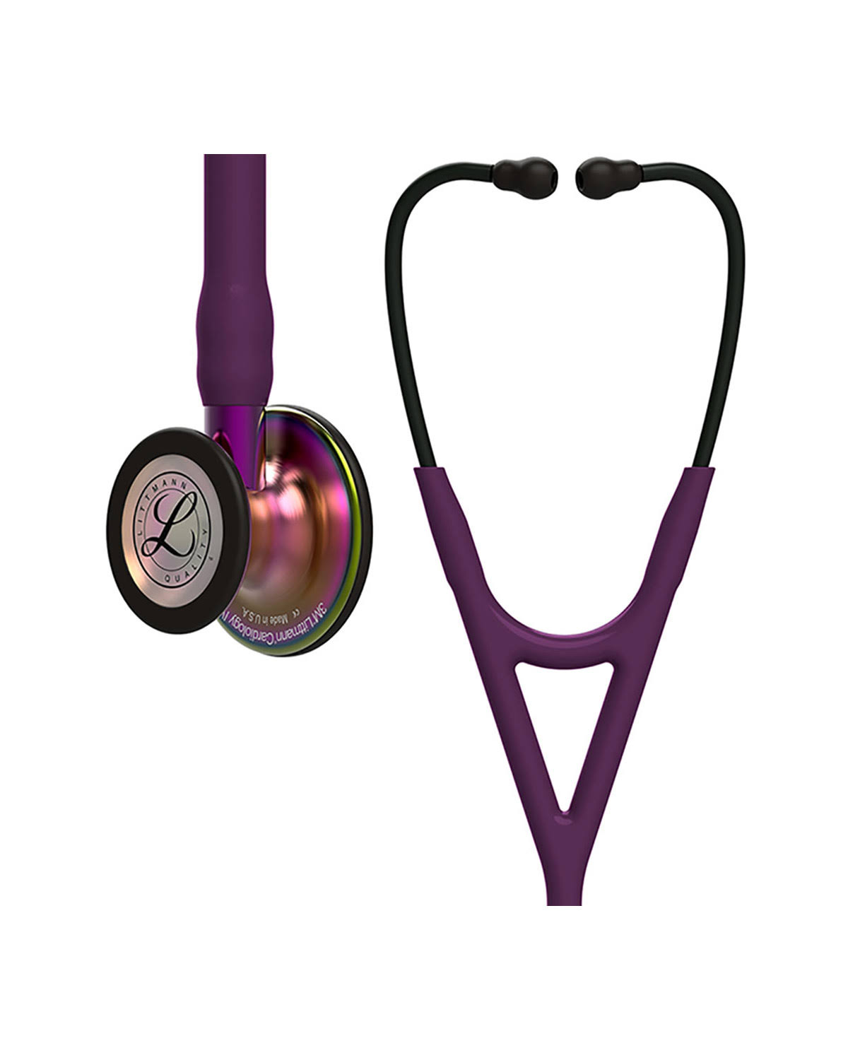 Littmann Cardiology IV Stethoscope, Rainbow Plum Black, 6205
