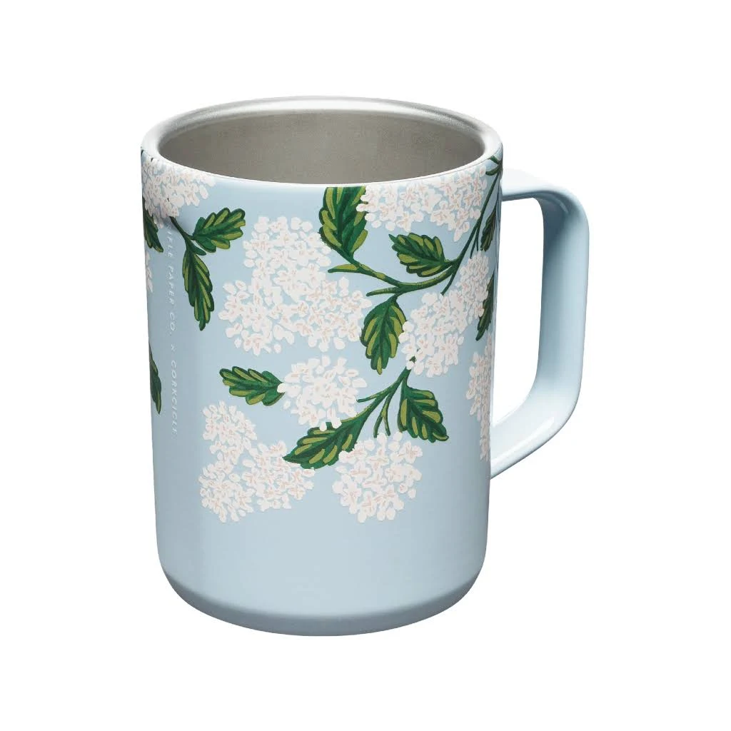 Rifle Paper Co. x Corkcicle Blue Hydrangea Mug