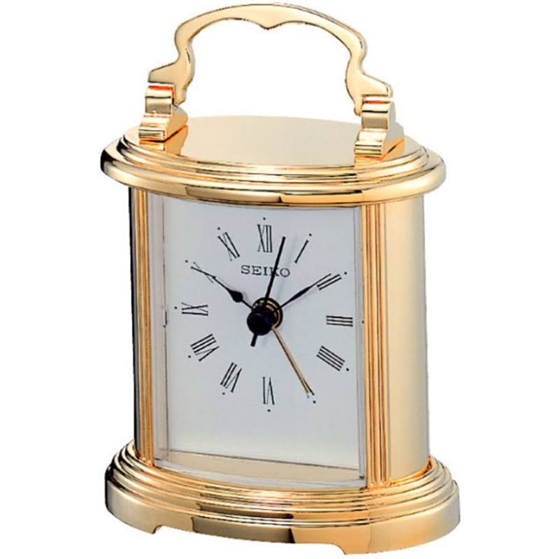 Seiko QHE109G Gold Mantel Clock
