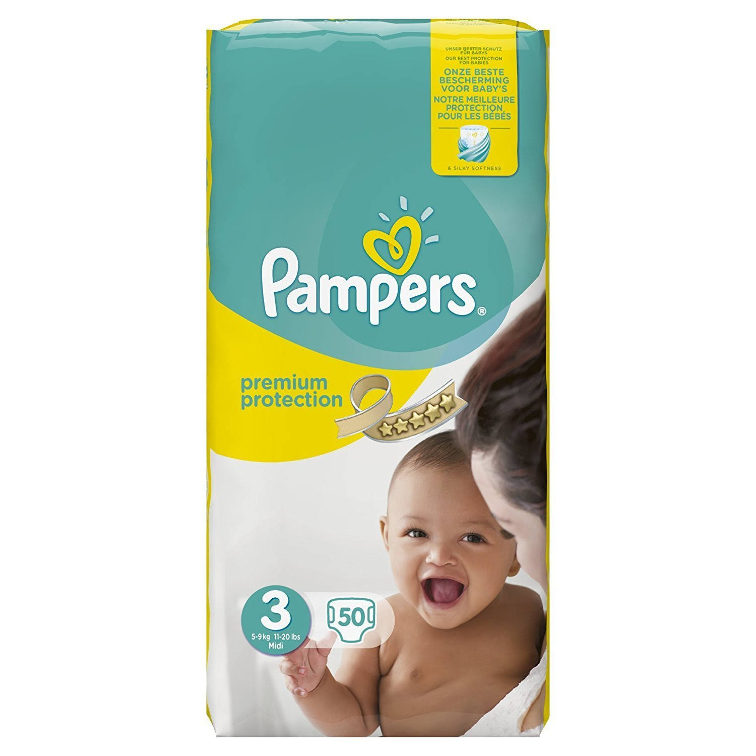 Pampers New Baby Size 3 Essential Pack 50 Nappies