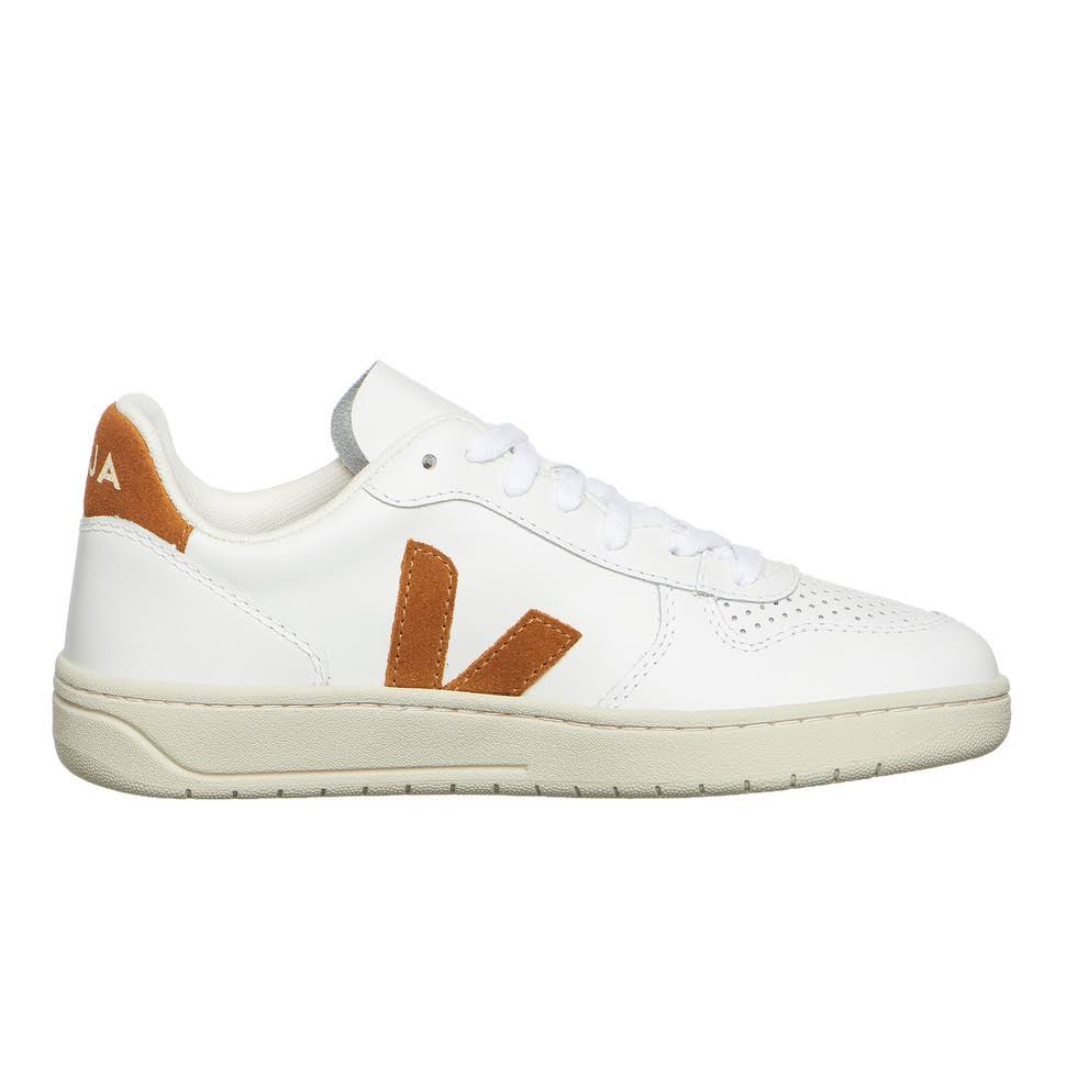 Veja Sneakers - V-10 Leather Extra White/Camel | VX022652