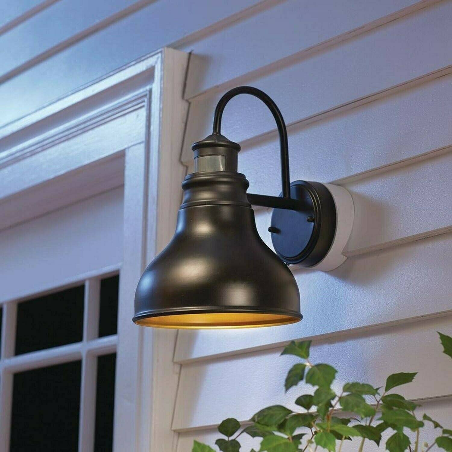 Home Decorators Collection Oil Rubbed Bronze Outdoor LED Motion Sensor Wall Lantern