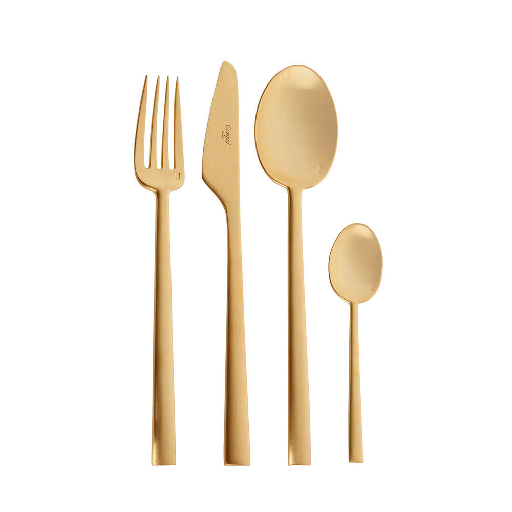 Cutipol - Rondo 24 Piece Flatware Set - Matt Gold