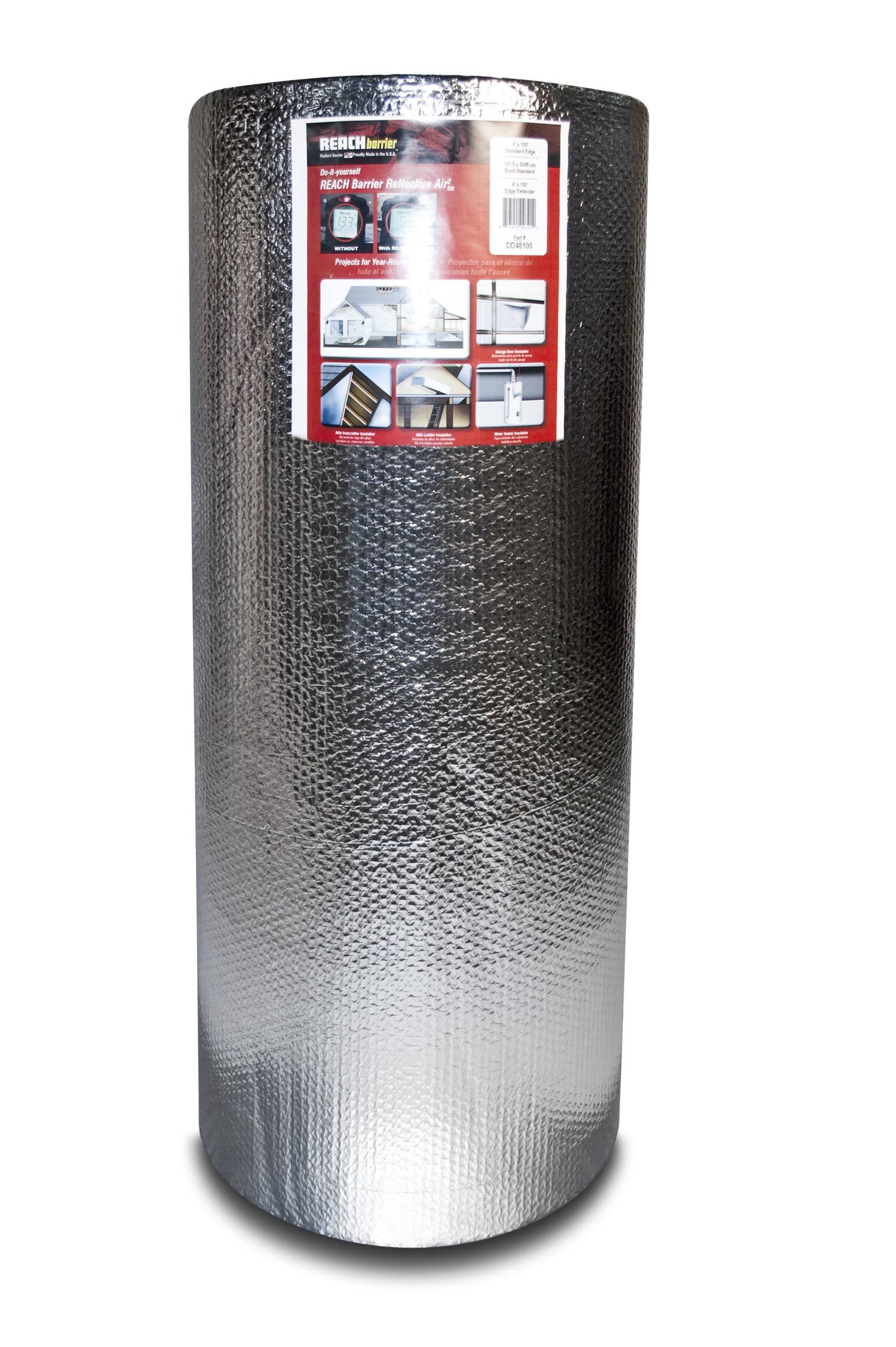 Reach Barrier Dd48100 Air Double Reflective Polyethylene Insulation Roll, 4& x 100&
