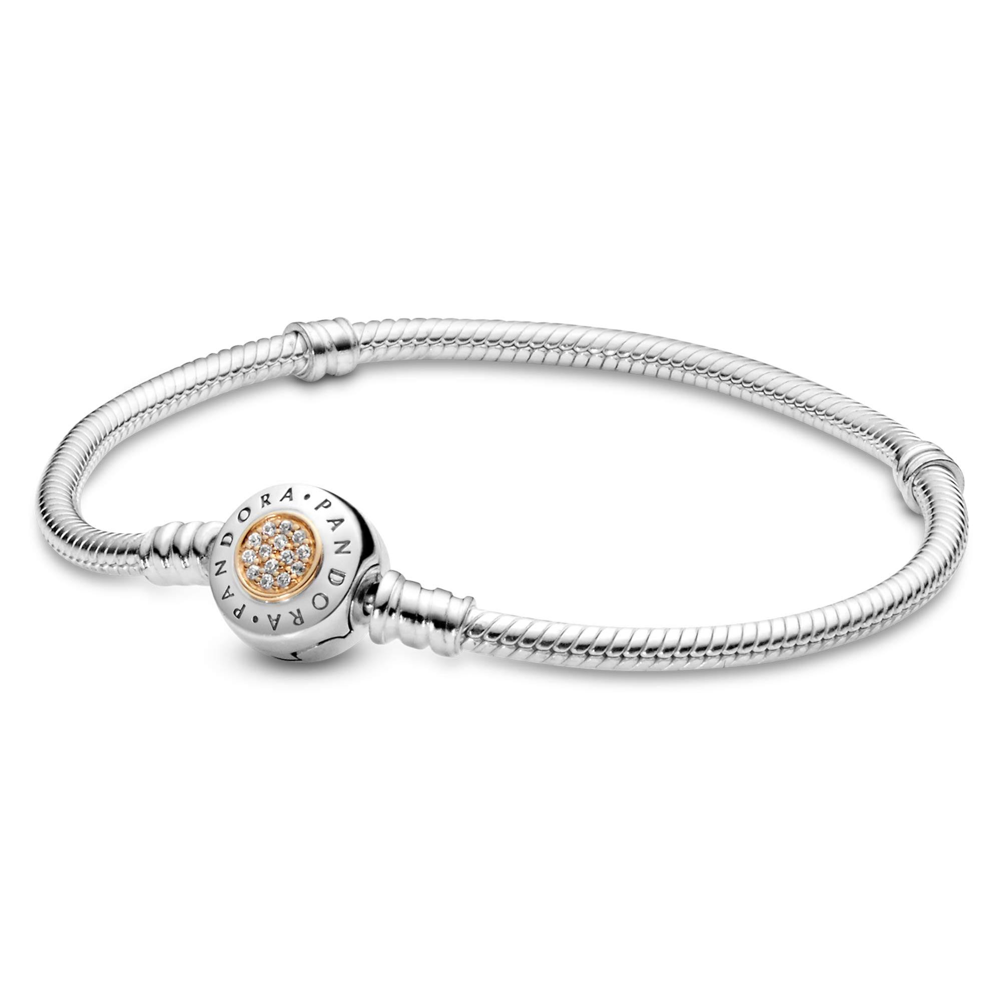 Pandora 8.3x22 Bracelet Signature Clasp Sterling Silver/14k Gold