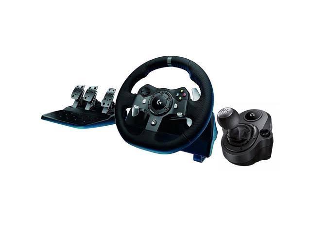 Logitech G920 Dual-Motor Feedback Driving Force Racing Wheel + Responsive Pedals for Xbox One + Logitech G Driving Force Shifter