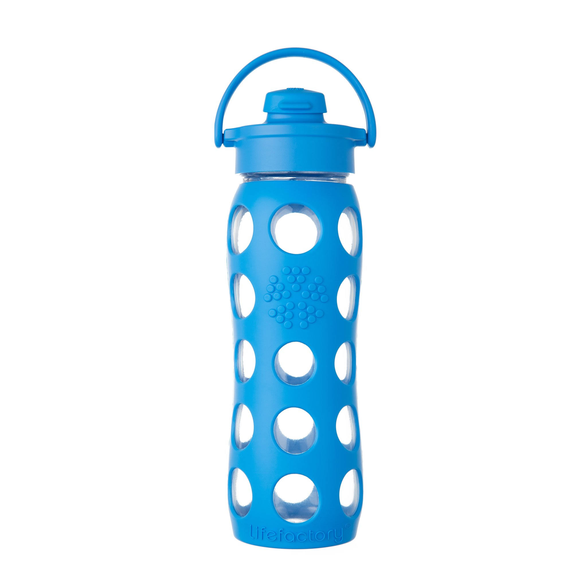 Lifefactory 22oz Glass Water Bottle with Flip Cap - Ocean Blue