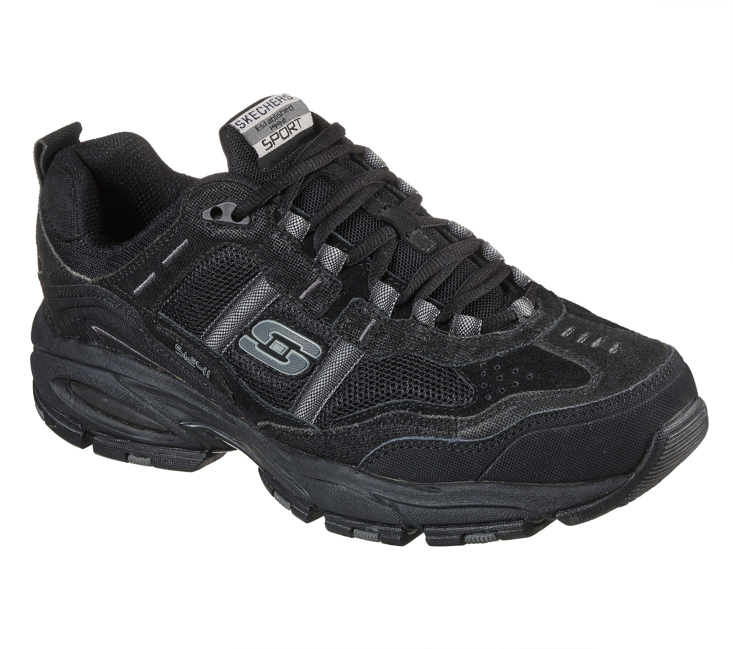 Skechers Men's Vigor 2.0 - Trait Sneakers, Black/Black, 8.5