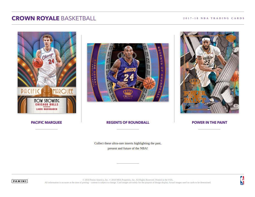 2017-18 Panini Crown Royale Basketball Hobby Box