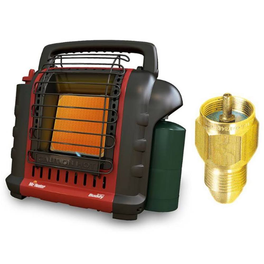 Mr. Heater Portable Buddy Heater with Propane Tank Refill Adapter