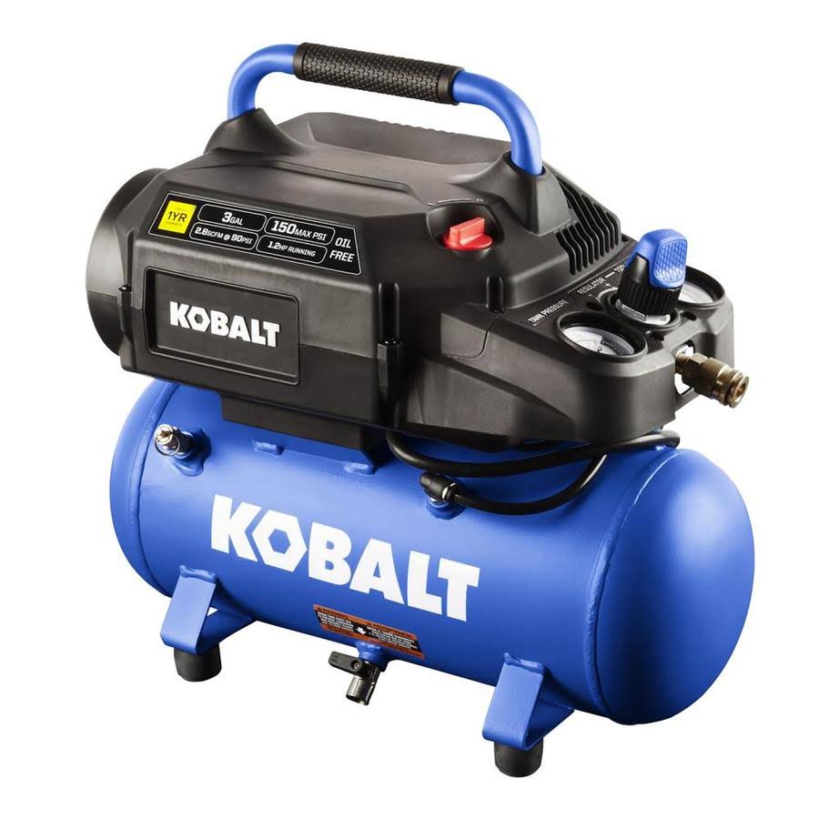 Kobalt 3-Gallon Portable 150-PSI Electric Hot Dog Air Compressor