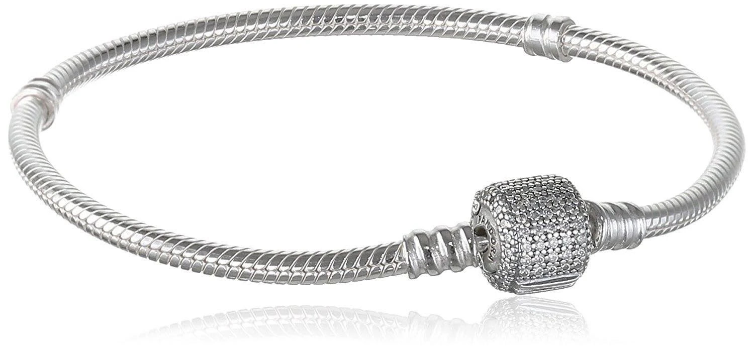 Pandora Sterling Silver with Signature Clasp Bracelet - 590723CZ-21