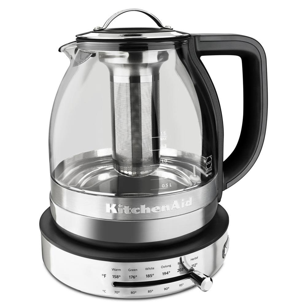 KitchenAid Stainless Steel Glass Electric Tea Kettle - KEK1322SS