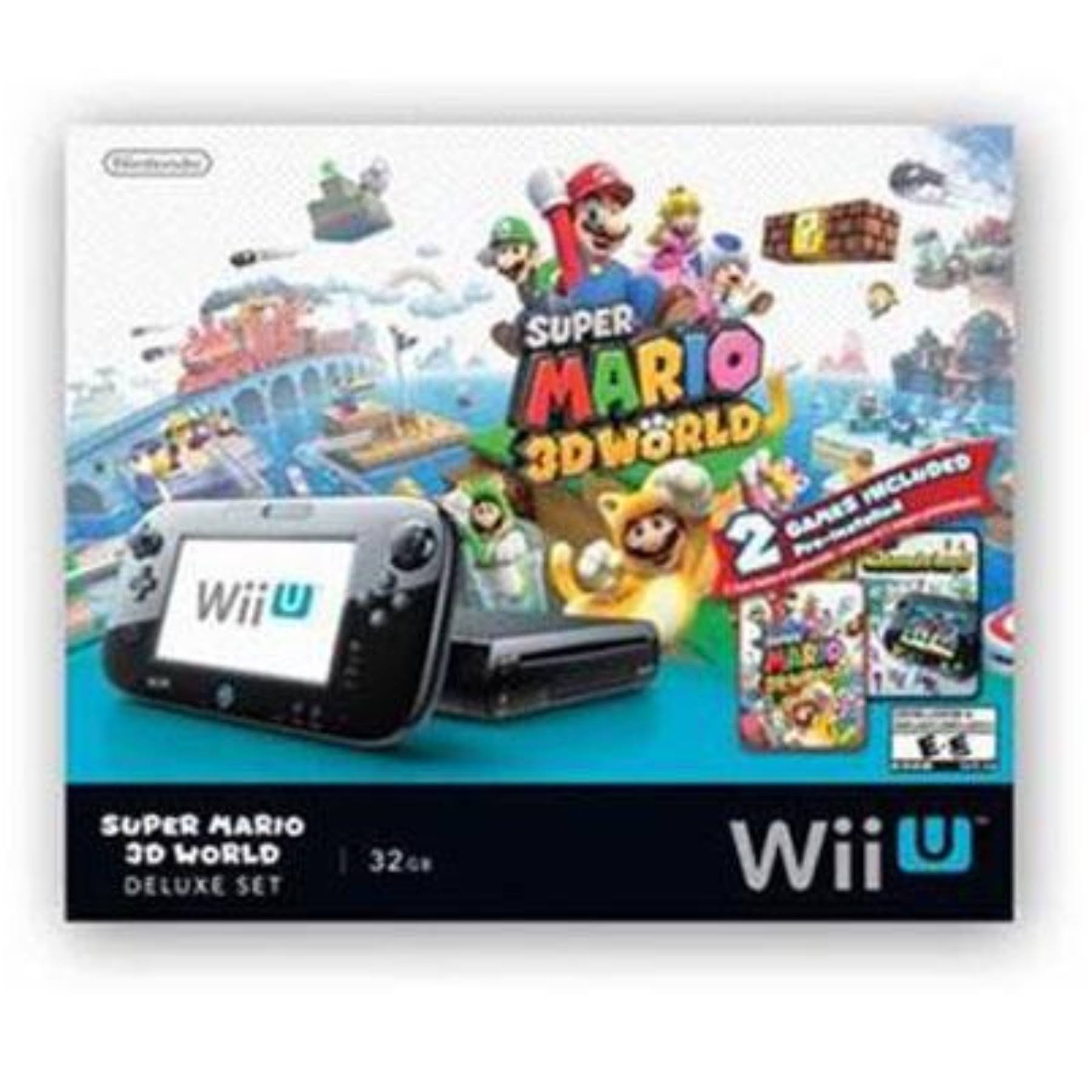 Nintendo Wii U Super Mario 3D World Deluxe Set CONSOLE, Black