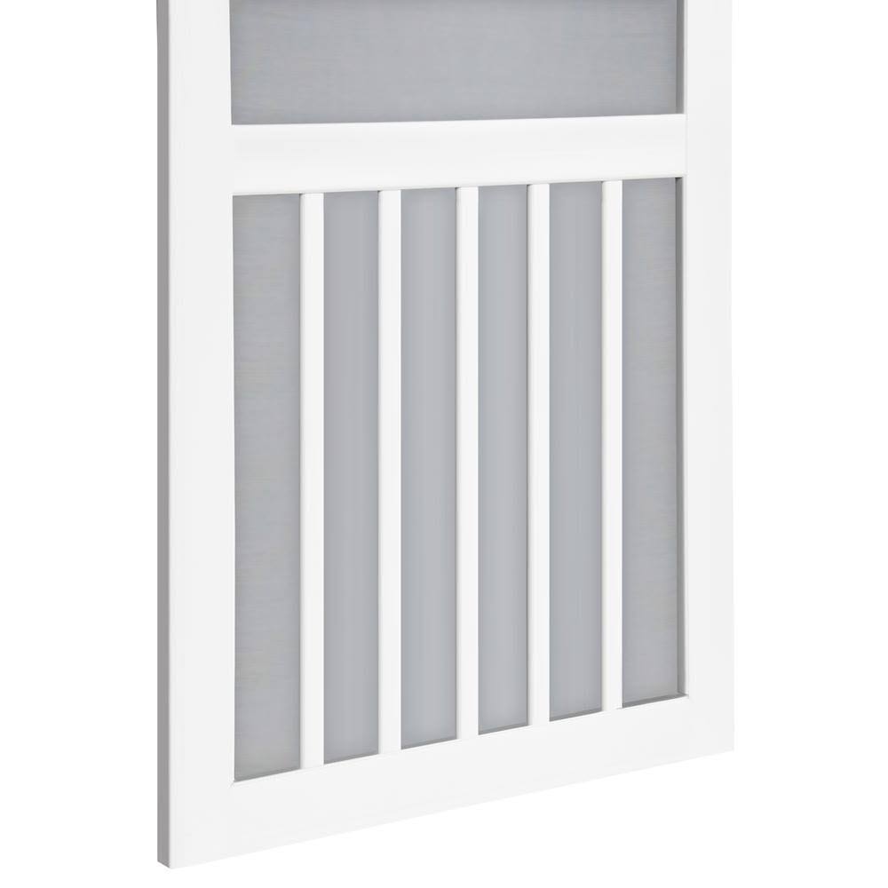 Screen Tight 30 in. x 80 in. Solid Vinyl White 5-Bar Screen Door