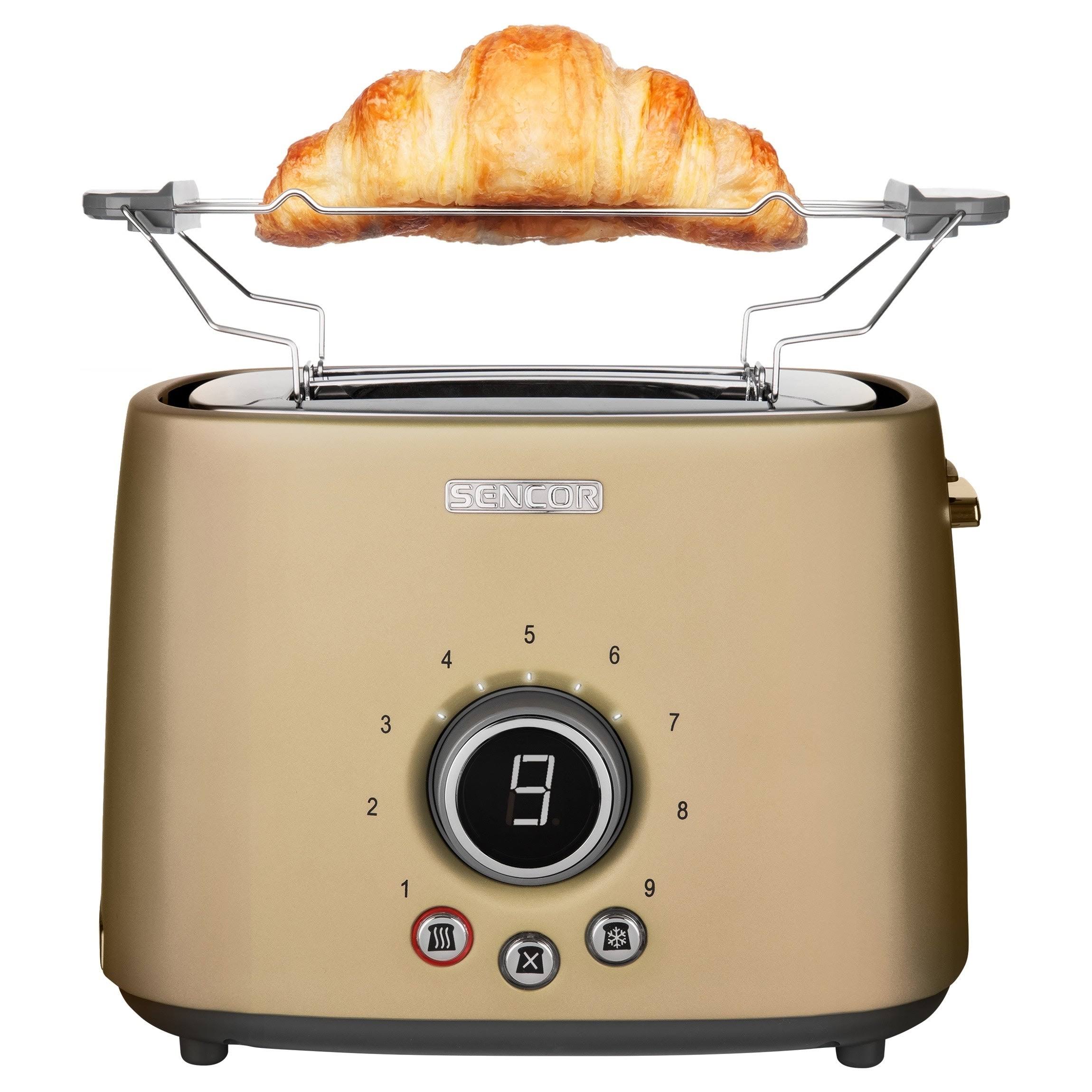 Sencor 2-Slot Toaster with Rack Champagne