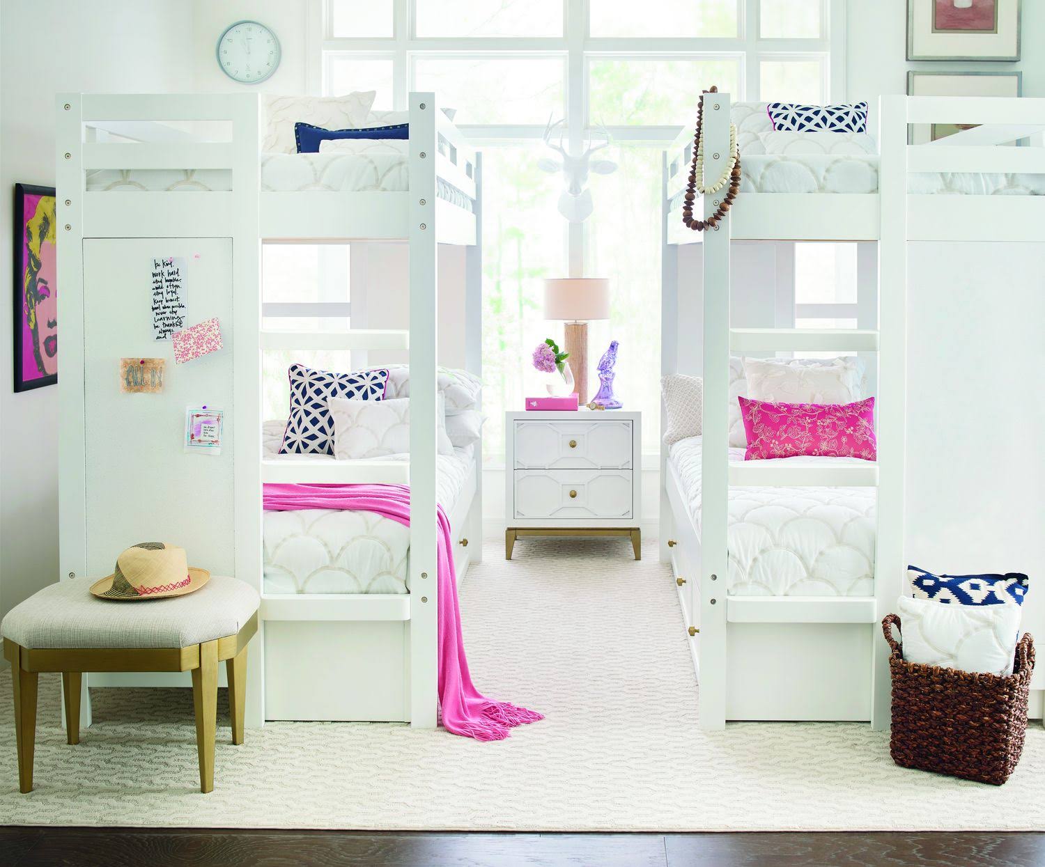 Rachael Ray Home Chelsea 2 Drawer Nightstand in White/Gold 7810-3100