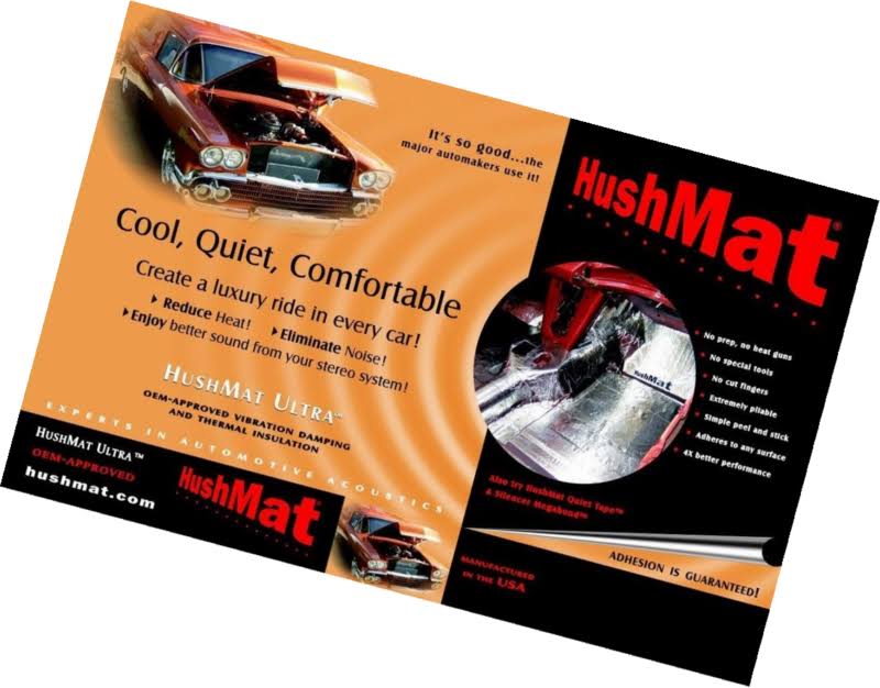 Hushmat 10400 Floor/Dash Kit Black; 20 Sheets; 12 in. x 23 in.; 38.75